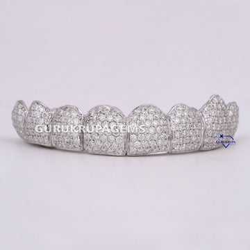 Iced Out Hip Hop Stylish 8 Teeth Grillz accessory for unisex Gurukrupa-Gems