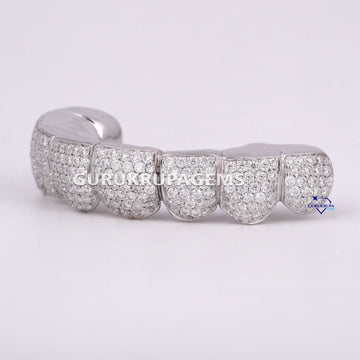 Iced Out Hip Hop Stylish 8 Teeth Grillz accessory for unisex Gurukrupa-Gems