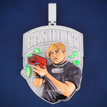 Iced Out Lab Grown Diamond Fully Customized Letter Pendant Necklace Unisex (Copy) Gurukrupa-Gems