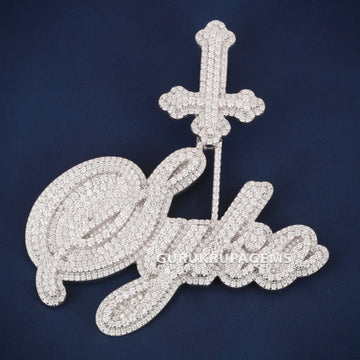 Iced Out Money Bag Pendant with Diamond Dollar Symbol and 14KT Two Tone Custom Hip Hop Jewelry Design Gurukrupa-Gems