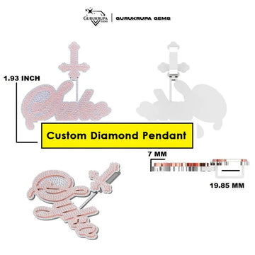 Iced Out Money Bag Pendant with Diamond Dollar Symbol and 14KT Two Tone Custom Hip Hop Jewelry Design Gurukrupa-Gems