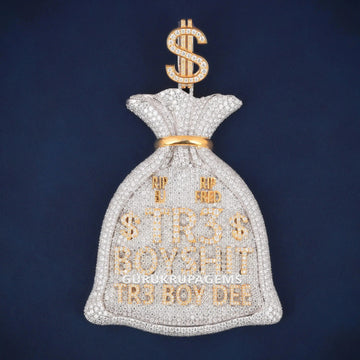 14K Gold Fully Iced Hip Hop Pendant with Sunburst and Palm Style Design Drenched in VVS Diamond Shine Gurukrupa-Gems