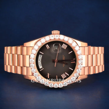 Hip hop diamond watch white dial vvs clarity Gurukrupa-Gems