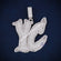 Iced out Custom letter hip hop 3 inch diamond pendant Gurukrupa-Gems