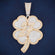 Personalized Custom Name Pendant in Yellow Gold Fully Iced Out with Diamond Rose Design for Bold Hip Hop Look Gurukrupa-Gems