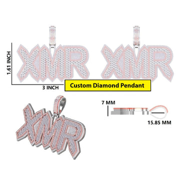 Custom Baguette Letter Name Pendant Mens HipHop Necklace Customized Rock Rapper Jewelry Gurukrupa-Gems