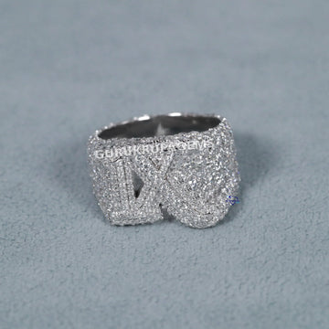 Illuminate your finger with 14 kt lab grown diamond hip hop ring with vvs clarity crafted for unisex Gurukrupa-Gems