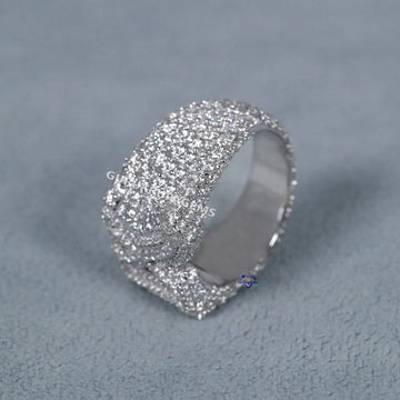 Illuminate your finger with 14 kt lab grown diamond hip hop ring with vvs clarity crafted for unisex Gurukrupa-Gems