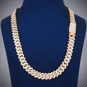 Infinity Cuban Link Chain 10MM White Gold Plated Round VVS DIamonds Chain Necklace For men (Copy) Gurukrupa-Gems