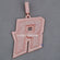 Initial letter custom pendant beautiful design crafted with 14kt rose gold round and baguette cut labgrown diamonds Gurukrupa-Gems