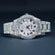 Introducing a sleek watch featuring a stunning fully iced out moissanite diamond with Roman numeral-Gurukrupa-Gems