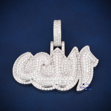 Islamic Allah fully iced out diamond pendant Gurukrupa-Gems