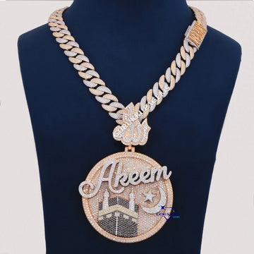 Lab Created Diamond Chain With Pendant In 14KT Gold Gurukrupa-Gems