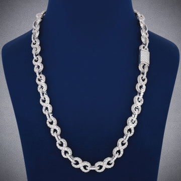 Luxury 16mm VVS Baguette Moissanite Custom Made Silver Iced Out Cuban Miami Link Heavy New Chain Necklace Gurukrupa-Gems