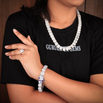 Luxury Deals in Illusion Chain Bracelet and Solitaire Ring Gurukrupa-Gems