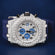 Luxury Diamond Chronography Watch Fully Iced with Black Rubber Belt Gurukrupa-Gems