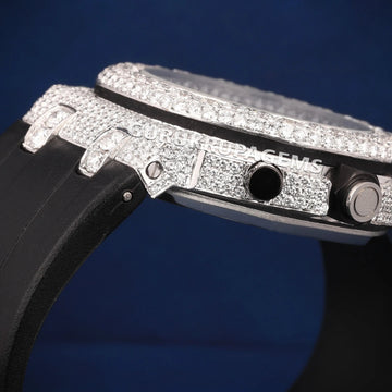 Black Belt Royal Roak Diamond Watch Passes Diamond Tester Gurukrupa-Gems
