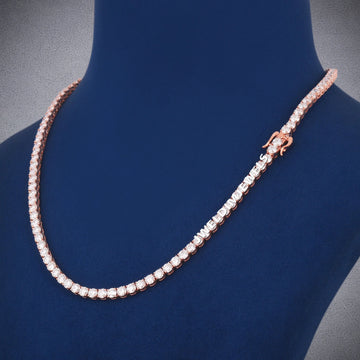 Luxury Diamond Tennis Necklace 18 Inch 4mm Perfect for Mens Womens Daily Wear (Copy) Gurukrupa-Gems