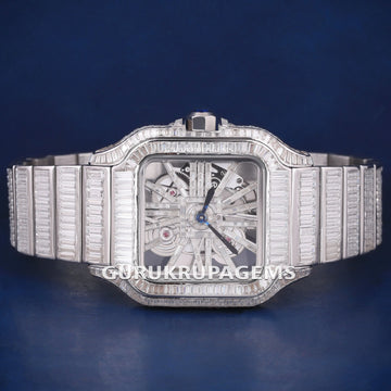 Luxury Fully Customized Iced Out Rainbow Design Roman Numerical Dial Watch for Unisex Mens Wrist Watches Gurukrupa-Gems