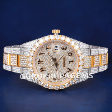 Luxury Iced Out Silver Custom Watches for Men Women VVS D Colour Moissanite Diamond Watches Automatic Mechanical New Arrivals Gurukrupa-Gems