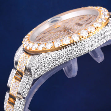 Luxury Iced Out Silver Custom Watches for Men Women VVS D Colour Moissanite Diamond Watches Automatic Mechanical New Arrivals Gurukrupa-Gems