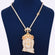 Luxury New 14K Gold Full Iced Out Jesus Christ Face Pendant with Triple Cross Clasp Tennis Chain Men Necklace Rapper Real Iced Out Chains with Pendants Gurukrupa-Gems