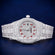 Luxury Silver Diamond Iced Out White Watches for Men and Women with Fully Sparkle Shine Gurukrupa-Gems
