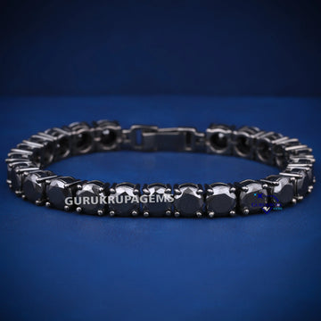 Luxury black diamond tennis bracelet for this valentine days Gurukrupa-Gems