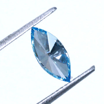 Marquise Cut Blue Treated Lab Grown Loose Diamond for Peak Brilliance with VVS clarity-Gurukrupa-Gems