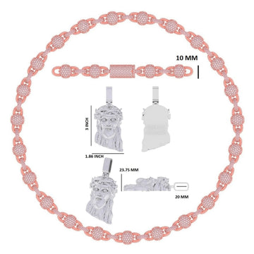 Men Women Custom Iced Out Big Baguette Letter Chain Pendant with 16mm Cuban Link Necklace VVS Diamond Personalized Jewelry Gurukrupa-Gems