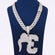 Men Women Custom Iced Out Big Baguette Letter Chain Pendant with 16mm Cuban Link Necklace VVS Diamond Personalized Jewelry Gurukrupa-Gems