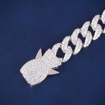 Mens Miami Cuban Link Bracelet Real Icy 925 Silver HEAVY 13mm Iced Out Diamonds HipHop for Mens Gurukrupa-Gems