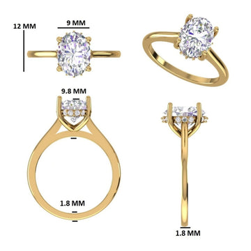 Mens Womens Single 1.5Ct Diamond Gold Customizable Engagement Rings for Unisex Designs (Copy) Gurukrupa-Gems