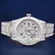 Mens & Womens Luxury Style Dark Red Dial Watch with VVS Clarity Round Moissanite Diamond Jubilee Bracelet New Custom Design Watches Gurukrupa-Gems