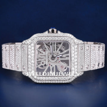 Mens & Womens Luxury Style Dark Red Dial Watch with VVS Clarity Round Moissanite Diamond Jubilee Bracelet New Custom Design Watches (Copy) Gurukrupa-Gems