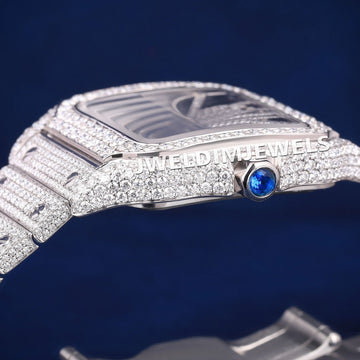 Mens & Womens Luxury Style Dark Red Dial Watch with VVS Clarity Round Moissanite Diamond Jubilee Bracelet New Custom Design Watches (Copy) Gurukrupa-Gems