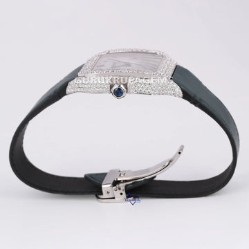 Mens latest leather belt trending lab grown diamonds hip hop watch Gurukrupa-Gems