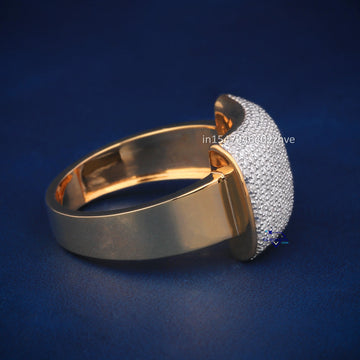 Mens wedding engagement round cuts diamond ring - Gurukrupa-Gems