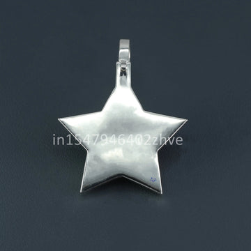 Mesmerizing Beauty Star Shaped Pendant in 14kt White Gold Embellished with Lab-Grown Diamonds-Gurukrupa-Gems