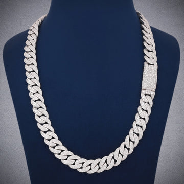 Miami Cuban Link Chain 26 Inch 30 mm Iced Out Heavyweight Diamond Necklace Frozen Empire Chain Gurukrupa-Gems