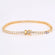 Minimal designer tennis bracelet for women 14 kt yellow gold lab grown diamonds Gurukrupa-Gems