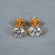 Most selling solitaire diamond earring with vvs clarity in 14 kt lab grown diamonds-Gurukrupa-Gems