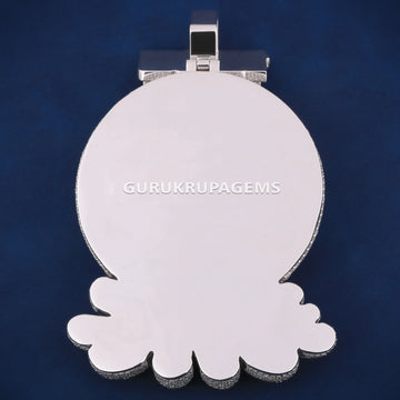 New Bling Jesus Face Christ Head Pendant Necklace VVS Diamonds Round Fully Iced Out 925 Silver Jesus Pieces for Men Gurukrupa-Gems