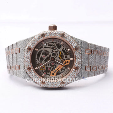 New arrival branded moissanite watch with vvs clarity diamonds mechanical watch for men Gurukrupa-Gems