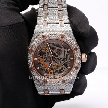 New arrival branded moissanite watch with vvs clarity diamonds mechanical watch for men Gurukrupa-Gems