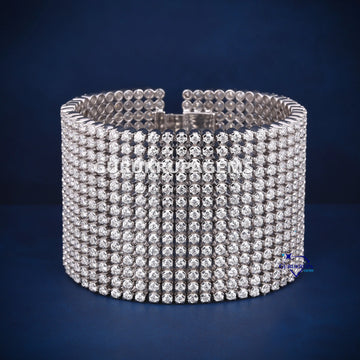New arrival tennis style 7.5 inch hiphop diamond bracelet for men women Gurukrupa-Gems
