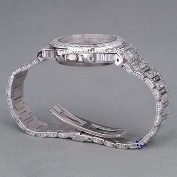 New launched fully baguette cut diamonds hip hop branded watch for unisex Gurukrupa-Gems