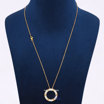 Newly stylish simple and elegant unisex diamond pendant - Gurukrupa-Gems