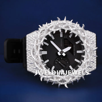 Original branded thorny iced out bezel watch d vvs diamond pass tester Gurukrupa-Gems