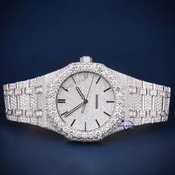 Pass diamond tester full white hip hop watch - Gurukrupa-Gems
